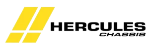 Hercules Chassis logo with bold black text and stylized yellow diagonal bars forming an abstract “H” shape