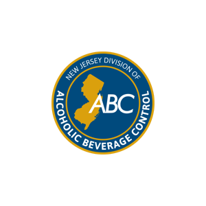 Official seal of New Jersey Division of Alcoholic Beverage Control (ABC) with state outline
