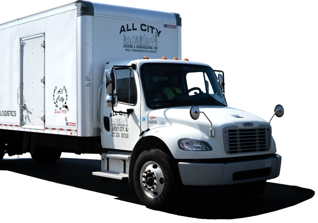 White All City box truck for logistics, warehousing, and distribution services based in Jersey City NJ